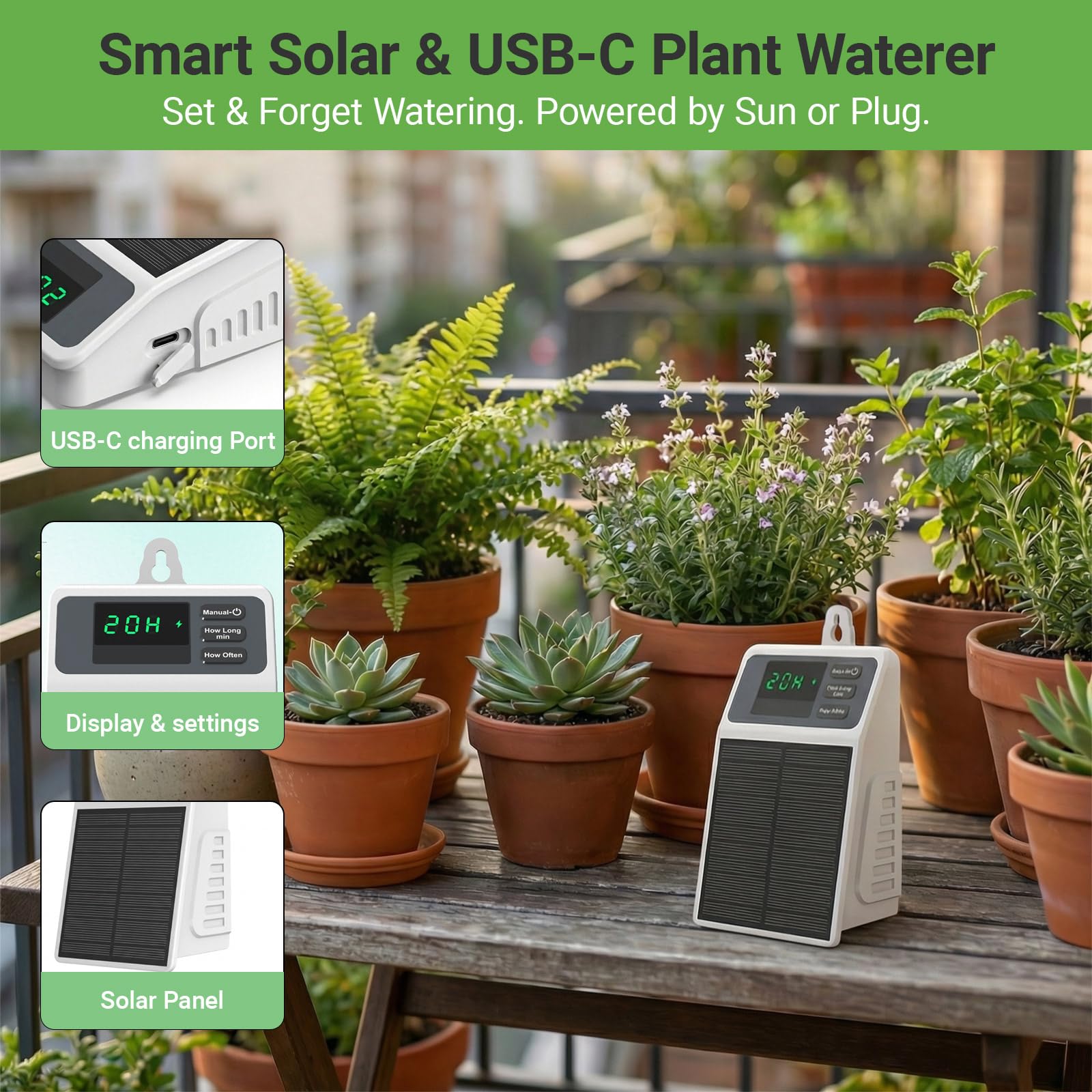 Verbessertes Solarbetriebenes  – Smart Garden Sprinkler Bewertung und Preis