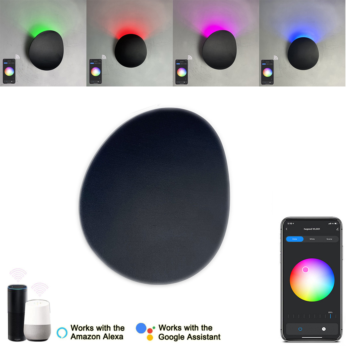 9w rgbw led wand lampe wifi bl – Smart Garden Rooms Bewertung und Preis